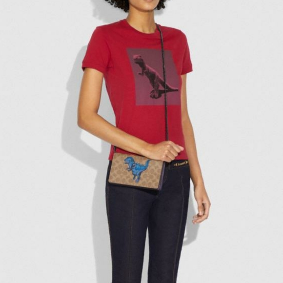 Rare Coach × Zhu Jingyi Blue Rexy CALLIE Crossbody - Picture 5 of 7